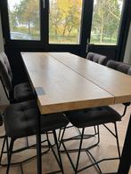 Massief Eiken Hoge Werktafel - 160cm, Huis en Inrichting, Tafels | Eettafels, Ophalen, Gebruikt, Eikenhout, Tot twee personen