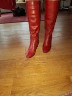 Rode lange laarzen leer, Ophalen of Verzenden, Nieuw, Rood, Hoge laarzen