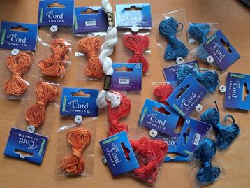 sier koord voor bijv armbandjes maken: wit rood oranje blauw beschikbaar voor biedingen