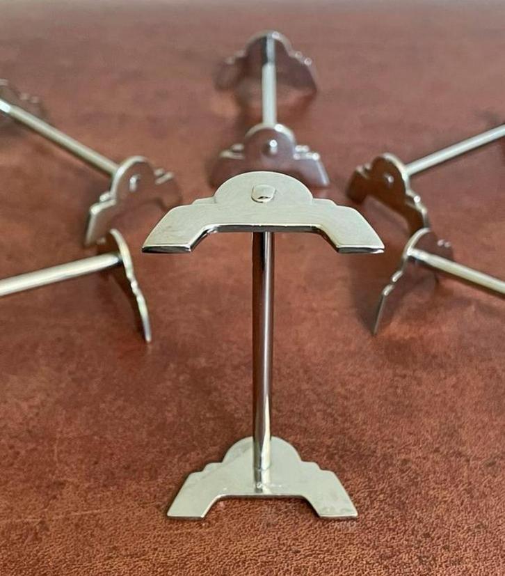 Zes messenleggers Gero Zilmeta edelstaal model 191, Antiek en Kunst, Curiosa en Brocante, Ophalen of Verzenden