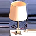 Antieke vintage tafellamp onyx messing of koper, 65 cm lamp, Antiek en Kunst, Ophalen