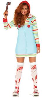 Leuke rood/wit/groen/blauwe CHUCKY/HALLOWEEN jurk (nieuw), Ophalen, Nieuw, Halloween, Kleding