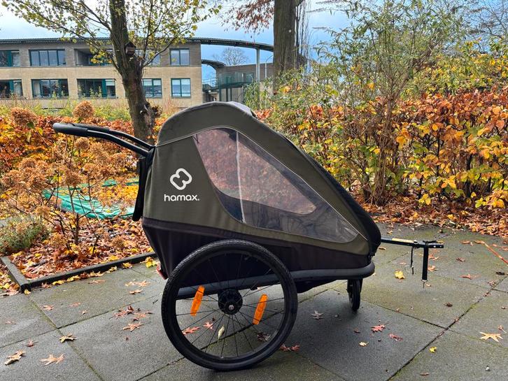 Hamax Fietskar - inclusief zwenkwiel, Fietsen en Brommers, Fietsaccessoires | Aanhangers en Karren, Gebruikt, Kinderkar, 20 tot 40 kg