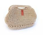 Dome’s Design: beige / lurex gehaakte clutch/handtas (C-15b), Ophalen of Verzenden, Nieuw, Beige, Handtas