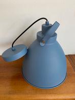 Stoere lamp jongenskamer hanglamp mat grijsblauw, Minder dan 50 cm, Ophalen of Verzenden, Metaal, Zo goed als nieuw