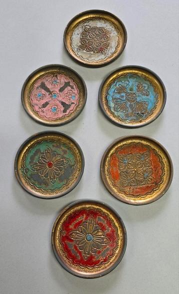 Vintage Onderzetters - Set van 6 beschikbaar voor biedingen