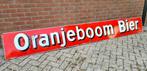 Oranje Boom Bier emaille bord (FH5851) Ophalen svp., Ophalen, Gebruikt, Reclamebord, Plaat of Schild, Oranjeboom