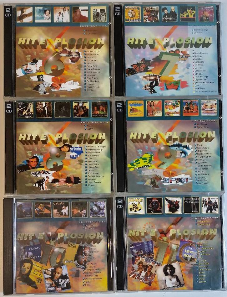 6 x 2CDs Hit Explosion 1996 6 t/m 11 (10: alleen CD 2), Cd's en Dvd's, Cd's | Verzamelalbums, Gebruikt, Pop, Ophalen of Verzenden