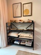 Mooie zwart metalen kast, Huis en Inrichting, Kasten | Boekenkasten, Ophalen, Met plank(en), 100 tot 150 cm, 100 tot 150 cm