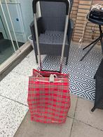Boodschappentrolley met ruitpatroon, Ophalen, Minder dan 50 cm, Gebruikt, Minder dan 50 cm