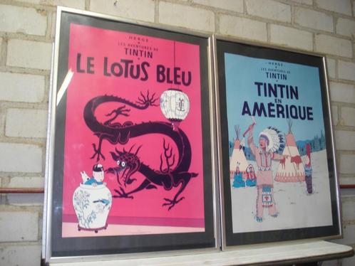 orginele Kuifje Tin Tin posters  72 x 52 cm  ingelijst, Verzamelen, Stripfiguren, Zo goed als nieuw, Plaatje, Poster of Sticker
