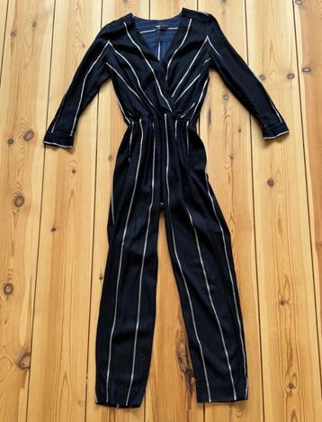 Maje Jumpsuit - Navy blauw zilver streep - maat 36 / Small beschikbaar voor biedingen