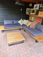 Loungeset hoek incl kussens tafel en hoes, Tuin en Terras, Ophalen, Zo goed als nieuw