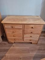 Prachtig simplistische ladenkast massief hout ladekast oud, Ophalen, Gebruikt, Vintage, Grenenhout