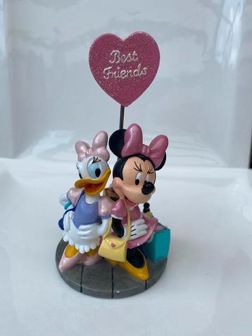 Vintage Daisy Duck en Minnie Mouse beeldje/ fotohouder