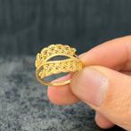 21k gouden ring prachtig model, 20 of groter, Heer, Ophalen of Verzenden, Zo goed als nieuw