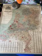oude vintage landkaart van Nederland met namen, Boeken, Atlassen en Landkaarten, Ophalen, Nederland, Landkaart
