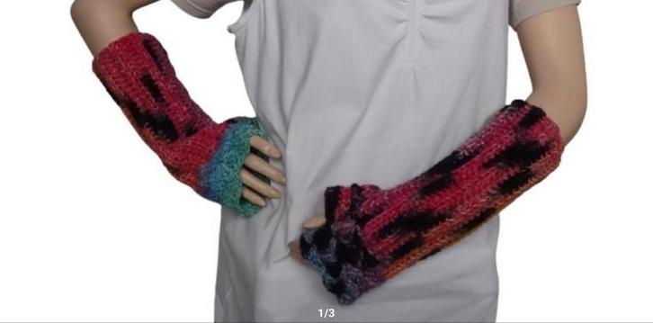 Handgemaakte Polswarmers Kleurrijk, Kleding | Dames, Mutsen, Sjaals en Handschoenen, Nieuw, Handschoenen, Maat 38/40 (M), Verzenden