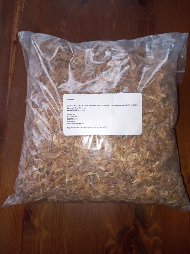 Reptielenvoer, vlokreeftjes en garnalen gedroogd. 2,5 en 5 l, Ophalen of Verzenden, Nieuw