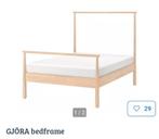 Gjora tweepersoonsbed van Ikea, 160 x 200 cm, Huis en Inrichting, Ophalen, Bruin, Tweepersoons, Zo goed als nieuw