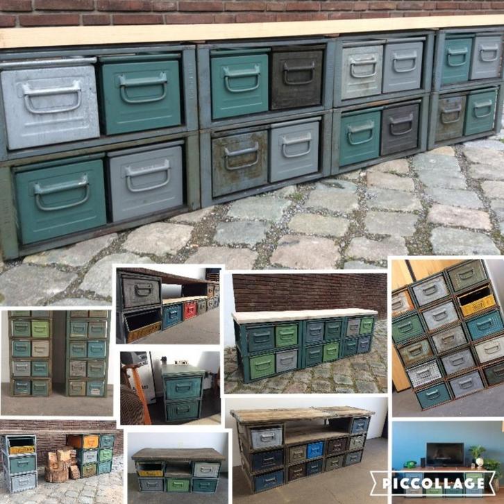 Modulaire Kasten TV-kast Ladekast Stelling Dressoir SALE, Huis en Inrichting, Kasten | Ladekasten, Metaal, Ophalen of Verzenden