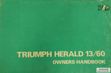 Handboek Triumph Herald 13/60 instructieboekje beschikbaar voor biedingen