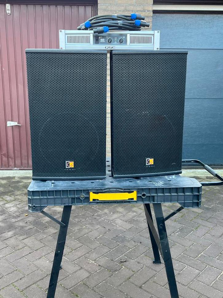 Audac PX112 met QSC GX5 versterker, Audio, Tv en Foto, Luidsprekers, Gebruikt, Front, Rear of Stereo speakers, 120 watt of meer