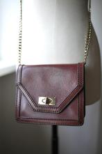 Givenchy leren tasje met gouden schouderketting, Ophalen of Verzenden, Gebruikt, Bruin, Avondtasje
