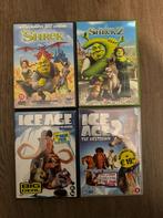 Leuke DVD’s Shrek 1 & 2 en Ice Age 1 & 2 in prima staat, Gebruikt, Ophalen of Verzenden, Vanaf 6 jaar