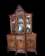 grote Luikse deux corps vitrinekast., Ophalen, 200 cm of meer, 150 tot 200 cm, Eikenhout