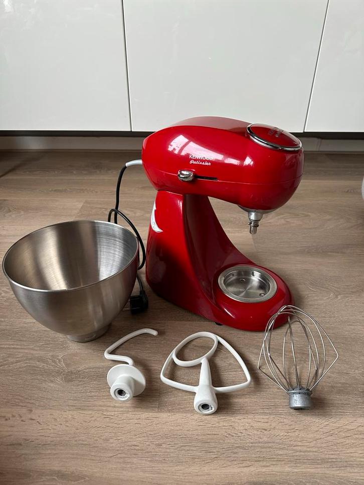 Kenwood Patissier keukenmixer - Rood, Witgoed en Apparatuur, Keukenmixers, Gebruikt, 4 liter of meer, 3 snelheden of meer, Vaatwasserbestendig