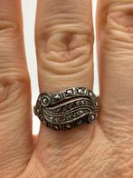 Z719 Prachtige 935 zilveren ring markasiet maat 19, Sieraden, Tassen en Uiterlijk, Ringen, 19 tot 20, Ophalen of Verzenden, X