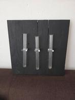 Houten wanddecoratie met reageerbuisjes, Antiek en Kunst, Ophalen of Verzenden