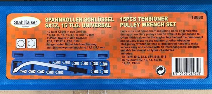 V-Snaar Sleutelset 15dlg Universeel. NIEUW, Auto diversen, Overige Auto diversen, Ophalen of Verzenden