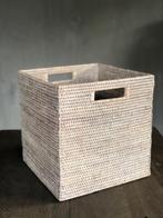 SUPER HANDIG! NIEUW KAST MAND BIRMA RIET rotan white wash, Mand, Vierkant, Nieuw, Ophalen of Verzenden
