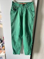Vintage 90s Trussardi Jeans Retro Tapered Fit Green Denim, Verzenden, Zo goed als nieuw, Maat 42/44 (L), Groen