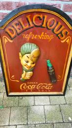 Vintage groot Coca Cola reclamebord, Verzamelen, Merken en Reclamevoorwerpen, Ophalen, Gebruikt, Reclamebord