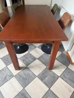 Eetkamertafel tafel voor 6/8 pers Mahonie, BxLxH 85x1,9x78,5, Ophalen, Gebruikt, 50 tot 100 cm, Vijf personen of meer