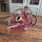 Vintage Bohemia glazen hanglamp., Ophalen of Verzenden