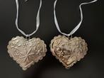 2 metalen hart hangers kerstboomhangers, Diversen, Kerst, Ophalen of Verzenden