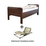 Seniorenbed John met elektrische bodem - 90x200 - Walnoot, Huis en Inrichting, Slaapkamer | Bedden