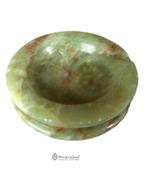Vintage asbak onyx steen groen - rond