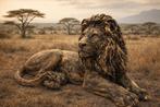 Beeld leeuw, woonkamer, tuin, zwembad, vijver 100cm, Ophalen, Nieuw, Kunststof, Dierenbeeld