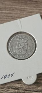Zilveren halve gulden 1905 wilhelmina, ½ gulden, Zilver, Ophalen of Verzenden, Koningin Wilhelmina