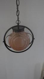 prachtige Art Deco hanglamp, Huis en Inrichting, Lampen | Hanglampen, Ophalen of Verzenden, Gebruikt, Glas, Minder dan 50 cm