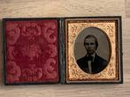 Antieke Ambrotype/Daguerrotype Foto in Case, Ophalen of Verzenden