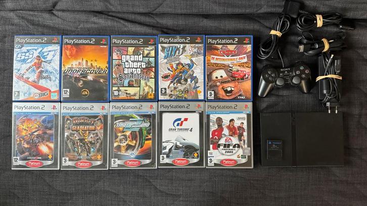 PlayStation 2 - Complete set met games!, Spelcomputers en Games, Games | Sony PlayStation 1, Gebruikt, Overige genres, 1 speler