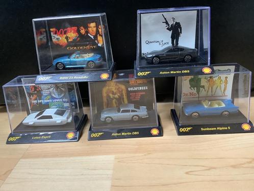4 Shell 007 James Bond miniatuur schaalmodel auto’s, Verzamelen, Automerken, Motoren en Formule 1, Auto's, Ophalen of Verzenden