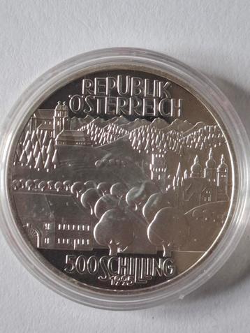 Zilveren 500 Shilling 1995 Oostenrijk Alpine FoothillsPROOF. beschikbaar voor biedingen