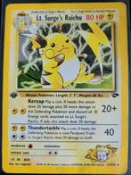 Lt. Surge's Raichu (GC 11) Gym Challenge - Singles - 1st ed, Verzenden, Gebruikt, Losse kaart, Foil